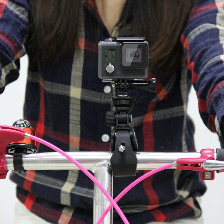 PULUZ 오토바이 자전거 핸들바 홀더 삼각대 마운트 & 나사 포함 GoPro, Insta360, DJI 및 기타 액션 카메라용, 연장 마운트