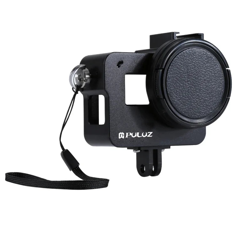 PULUZ 하우징 쉘 CNC 알루미늄 합금 보호 케이지, 보험 프레임 및 52mm UV 렌즈 포함, GoPro HERO(2018) /7 블랙 /6 /5용, HERO6 /5 풀 프레임용, HERO5 풀 프레임용