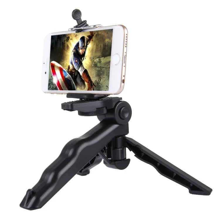 PULUZ 그립 접이식 삼각대 마운트, 어댑터 및 나사 포함, GoPro, Insta360, DJI 및 기타 액션 카메라용, 최대 적재 하중: 2kg