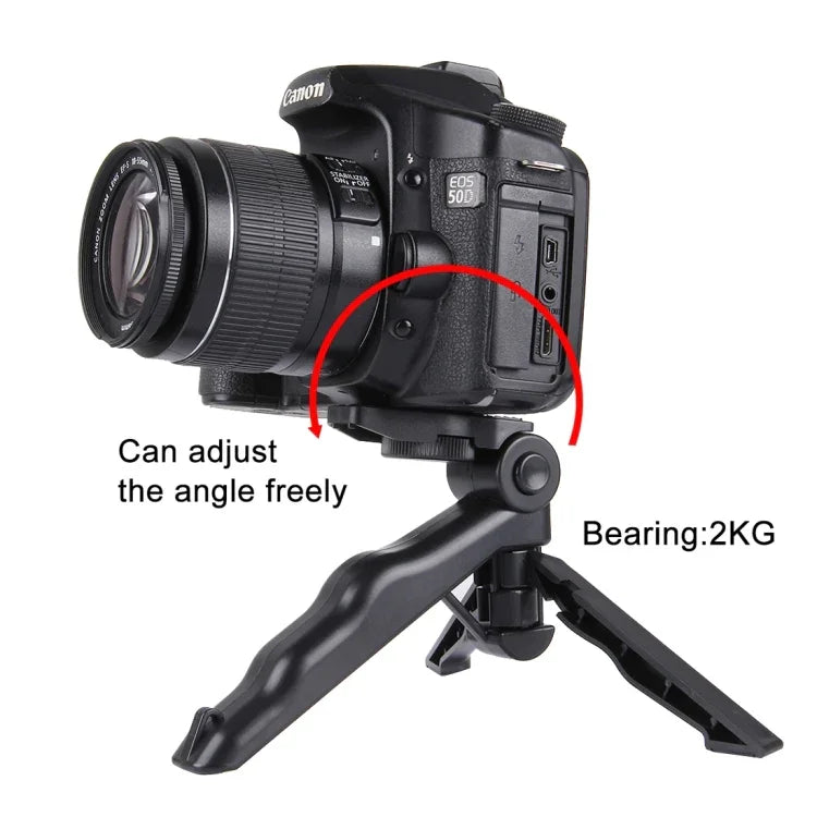 PULUZ 그립 접이식 삼각대 마운트, 어댑터 및 나사 포함, GoPro, Insta360, DJI 및 기타 액션 카메라용, 최대 적재 하중: 2kg