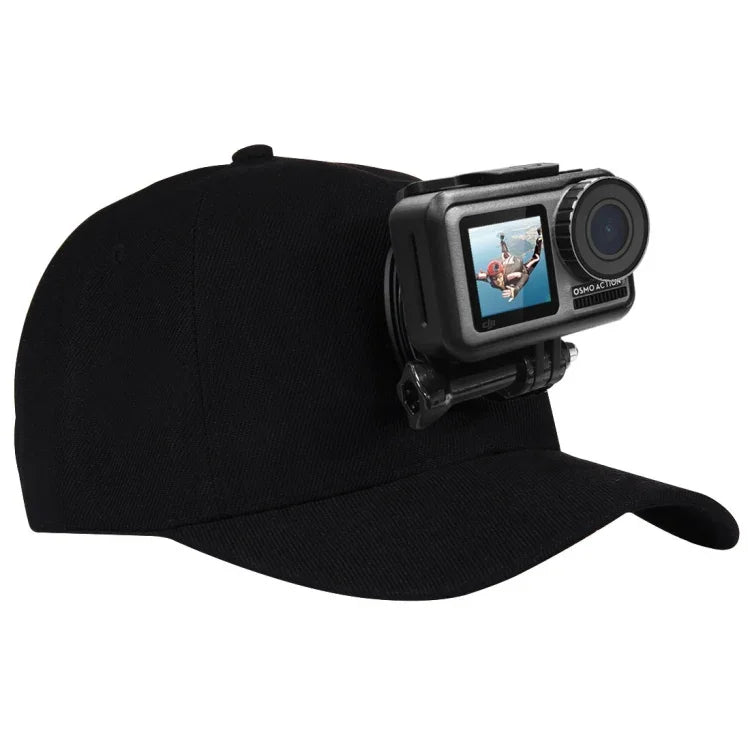 PULUZ 야구 모자, J-후크 버클 마운트 및 나사 포함, GoPro, DJI OSMO 액션 및 기타 액션 카메라용, 야구 모자 검정색, 야구 모자 빨간색, 야구 모자 진한 파란색