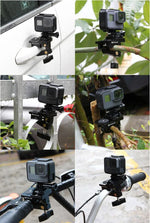 PULUZ 알루미늄 합금 마운트, 범용 고정 클램프, GoPro, Insta360, DJI 및 기타 액션 카메라용, 고정 클램프 마운트