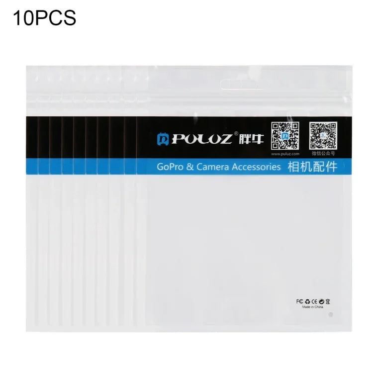10개입 PULUZ 16cm x 13cm 행홀 클리어 프론트 화이트 펄 쥬얼리 지퍼락 포장 봉투(사이즈: M), 사이즈: M