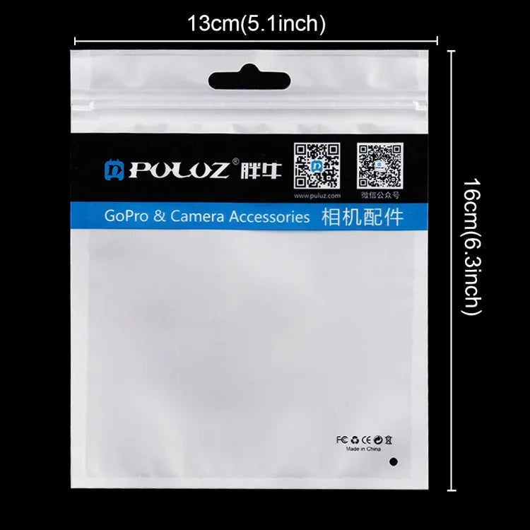 10개입 PULUZ 16cm x 13cm 행홀 클리어 프론트 화이트 펄 쥬얼리 지퍼락 포장 봉투(사이즈: M), 사이즈: M
