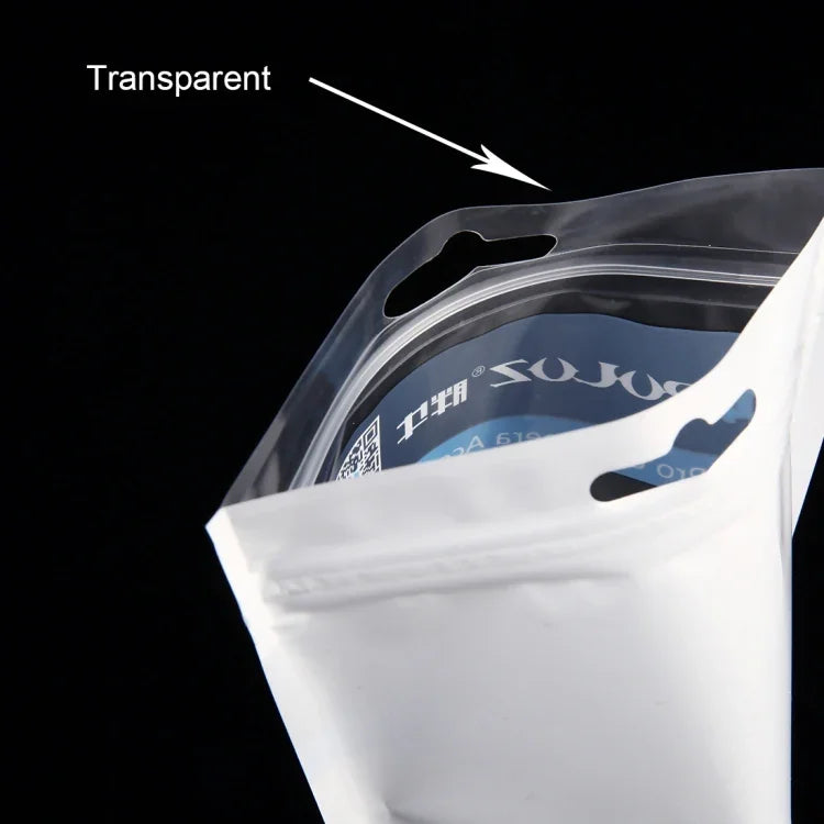 10개입 PULUZ 16cm x 13cm 행홀 클리어 프론트 화이트 펄 쥬얼리 지퍼락 포장 봉투(사이즈: M), 사이즈: M