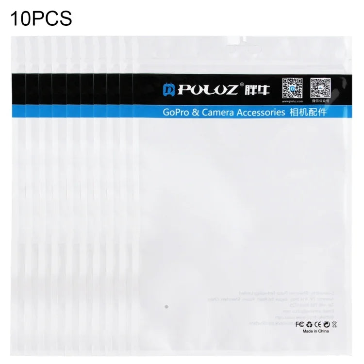 10개 PULUZ 25.8cm x 18cm 행홀 클리어 전면 화이트 펄 쥬얼리 지퍼락 포장 봉투 (사이즈: L), 사이즈: L