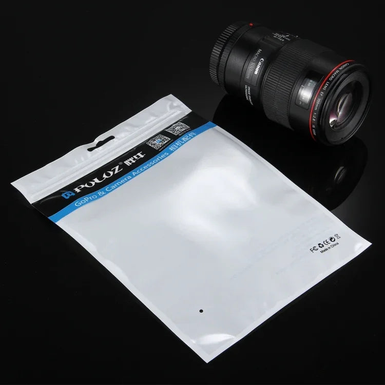 10개 PULUZ 25.8cm x 18cm 행홀 클리어 전면 화이트 펄 쥬얼리 지퍼락 포장 봉투 (사이즈: L), 사이즈: L