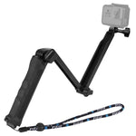 PULUZ 3방향 그립 접이식 삼각대 셀카봉 익스텐션 모노포드 GoPro, Insta360 ONE R, DJI Osmo Action 및 기타 액션 카메라용, 길이: 20-58cm, 길이: 20-58cm