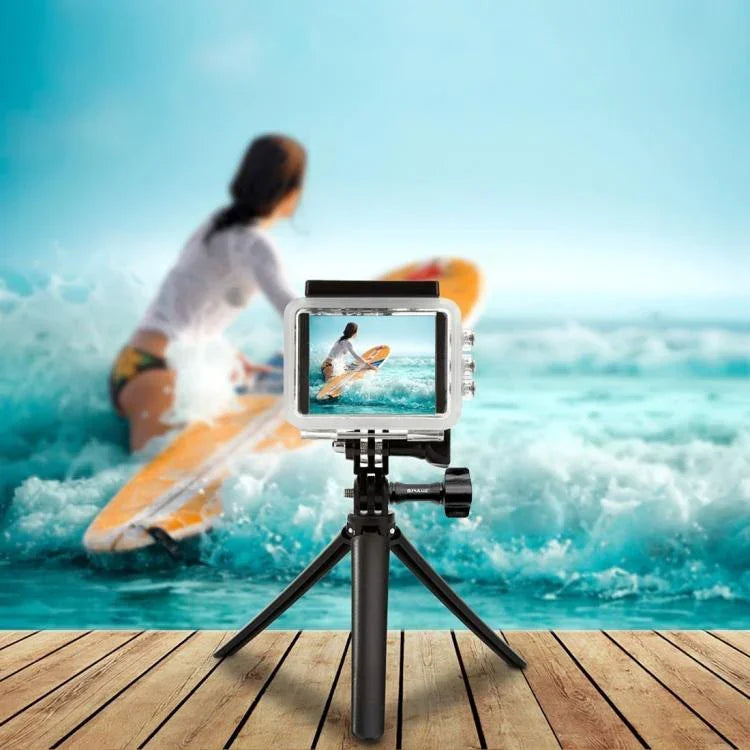 PULUZ 3방향 그립 접이식 삼각대 셀카봉 익스텐션 모노포드 GoPro, Insta360 ONE R, DJI Osmo Action 및 기타 액션 카메라용, 길이: 20-58cm, 길이: 20-58cm
