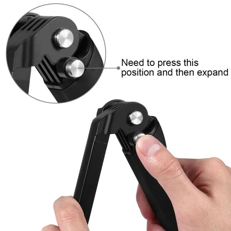 PULUZ 3방향 그립 접이식 삼각대 셀카봉 익스텐션 모노포드 GoPro, Insta360 ONE R, DJI Osmo Action 및 기타 액션 카메라용, 길이: 20-58cm, 길이: 20-58cm