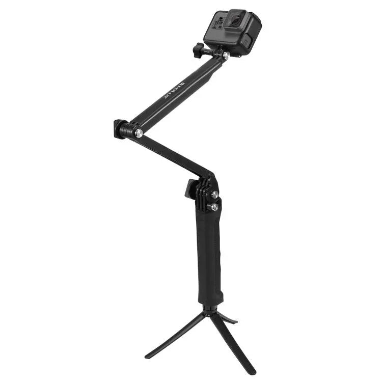 PULUZ 3방향 그립 접이식 삼각대 셀카봉 익스텐션 모노포드 GoPro, Insta360 ONE R, DJI Osmo Action 및 기타 액션 카메라용, 길이: 20-58cm, 길이: 20-58cm