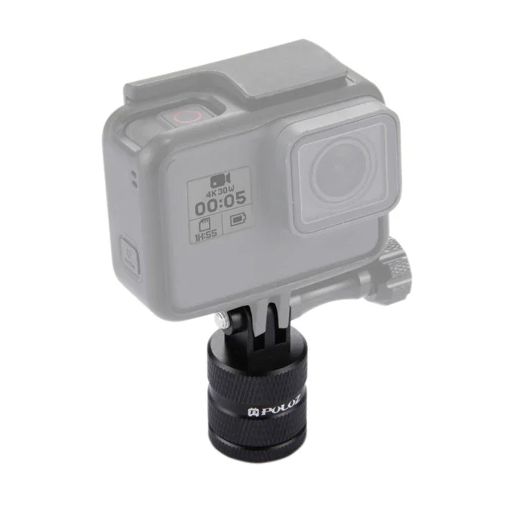PULUZ 1/4인치 나사 구멍 삼각대 마운트 CNC 어댑터 GoPro, Insta360, DJI 및 기타 액션 카메라용, 1/4인치 긴 사이즈