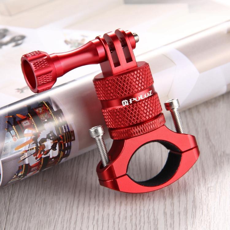 PULUZ 360도 회전 자전거 알루미늄 핸들바 어댑터 마운트 나사 포함 GoPro, Insta360, DJI 및 기타 액션 카메라용, 중국 재고 (레드), 중국 재고 (블루), 핸들바 어댑터 마운트 1