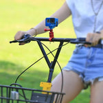 PULUZ 360도 회전 자전거 알루미늄 핸들바 어댑터 마운트 나사 포함 GoPro, Insta360, DJI 및 기타 액션 카메라용, 중국 재고 (레드), 중국 재고 (블루), 핸들바 어댑터 마운트 1