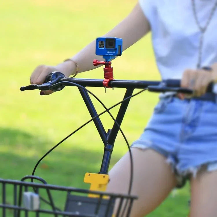 PULUZ 360도 회전 자전거 알루미늄 핸들바 어댑터 마운트 나사 포함 GoPro, Insta360, DJI 및 기타 액션 카메라용, 중국 재고 (레드), 중국 재고 (블루), 핸들바 어댑터 마운트 1