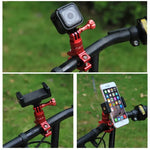 PULUZ 360도 회전 자전거 알루미늄 핸들바 어댑터 마운트 나사 포함 GoPro, Insta360, DJI 및 기타 액션 카메라용, 중국 재고 (레드), 중국 재고 (블루), 핸들바 어댑터 마운트 1