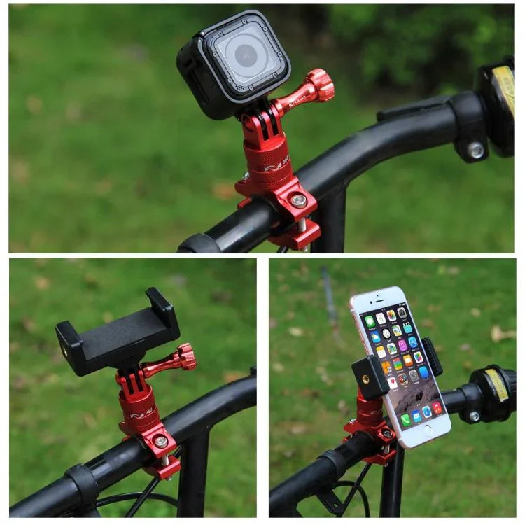 PULUZ 360도 회전 자전거 알루미늄 핸들바 어댑터 마운트 나사 포함 GoPro, Insta360, DJI 및 기타 액션 카메라용, 중국 재고 (레드), 중국 재고 (블루), 핸들바 어댑터 마운트 1