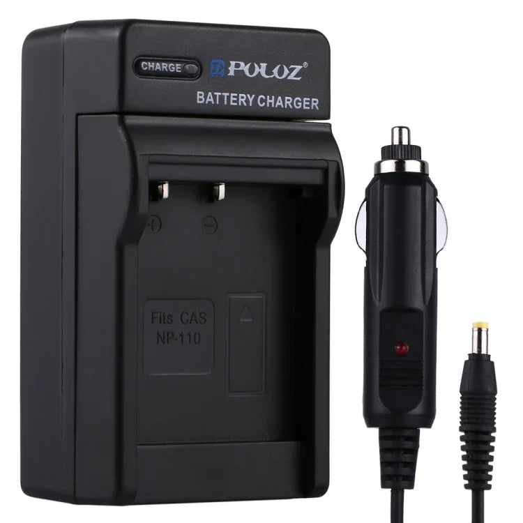 PULUZ 디지털 카메라 배터리 차량용 충전기 Casio NP-110 배터리용, NP-110 차량용 충전기