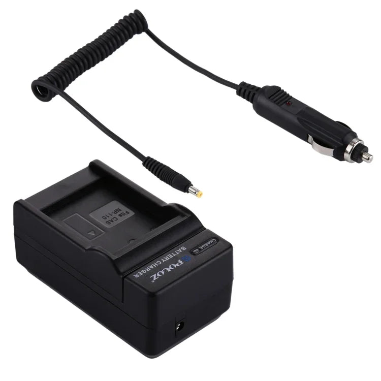 PULUZ 디지털 카메라 배터리 차량용 충전기 Casio NP-110 배터리용, NP-110 차량용 충전기