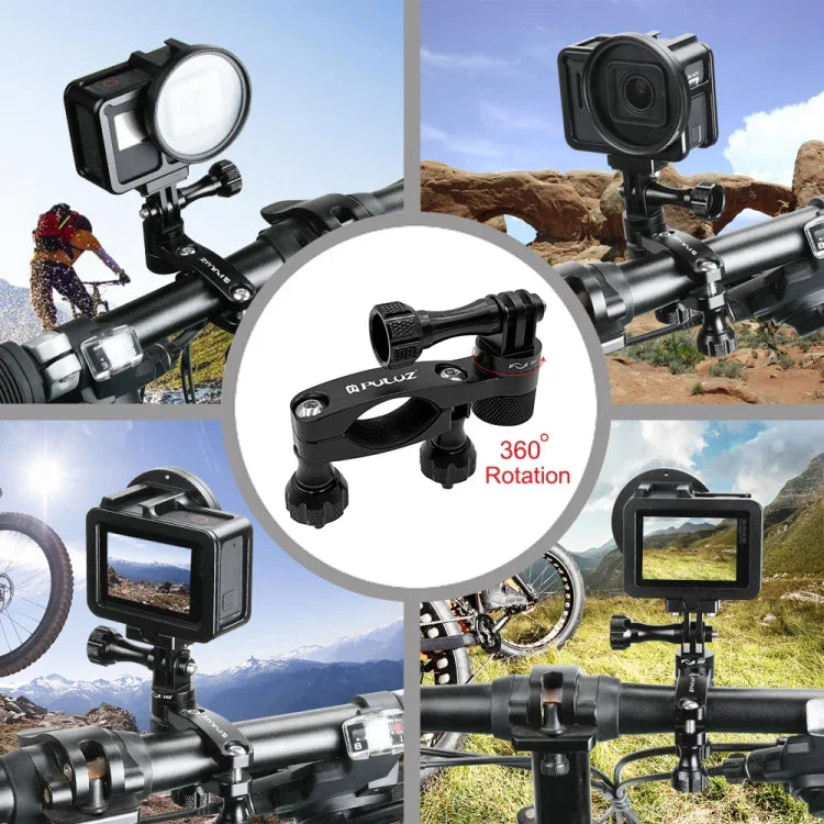PULUZ 360도 회전 자전거 알루미늄 핸들바 어댑터 마운트 나사 포함 GoPro, Insta360, DJI 및 기타 액션 카메라용, 핸들바 어댑터 마운트 2