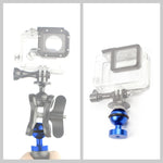 PULUZ CNC 알루미늄 볼 헤드 어댑터 마운트 for GoPro, Insta360, DJI 및 기타 액션 카메라, 직경: 2.5cm, CNC 알루미늄 (블랙)
