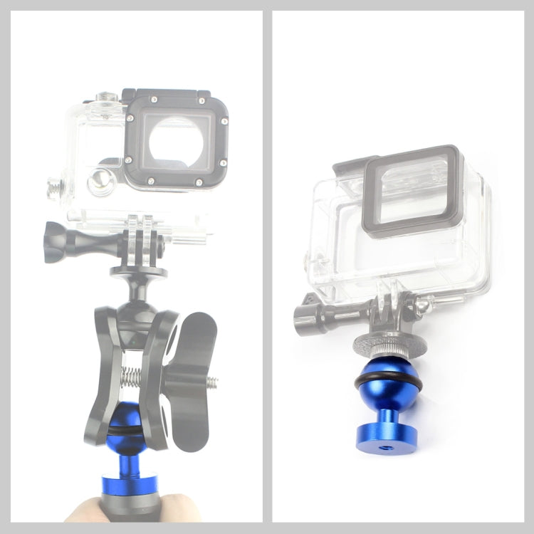 PULUZ CNC 알루미늄 볼 헤드 어댑터 마운트 for GoPro, Insta360, DJI 및 기타 액션 카메라, 직경: 2.5cm, CNC 알루미늄 (블랙)