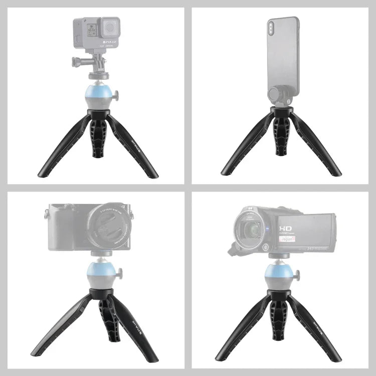 PULUZ 심플 미니 ABS 데스크탑 삼각대 마운트 1/4인치 나사 DSLR 및 디지털 카메라용, 작업 높이: 9cm, ABS 삼각대