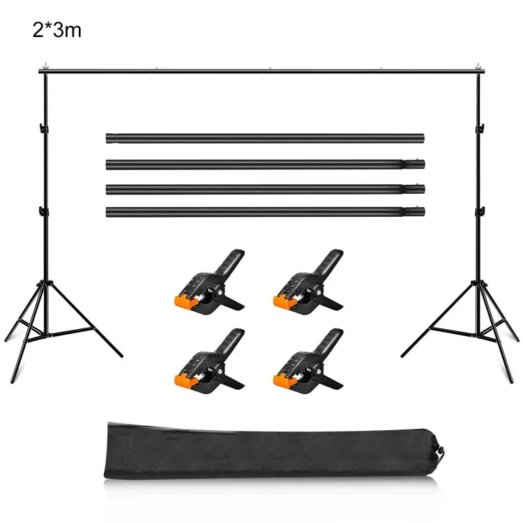 2 x 3m 사진 스튜디오 배경 지지대 백드롭 크로스바 브래킷, 2 x 3m