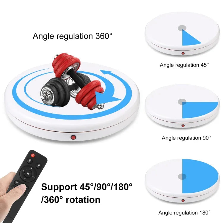 PULUZ 45cm 원격 제어 속도 조절 회전 턴테이블 디스플레이 스탠드, 화이트, 최대 하중 100kg, 45cm 최대 하중 100kg 화이트 AU 플러그, 45cm 최대 하중 100kg 화이트 EU 플러그, 45cm 최대 하중 100kg 화이트 UK 플러그, 45cm 최대 하중 100kg 화이트 US 플러그