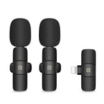 PULUZ 무선 라발리에 노이즈 감소 잔향 마이크 iPhone / iPad용, 8핀 수신기 듀얼 마이크, 8핀 수신기 및 듀얼 마이크