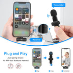 PULUZ 무선 라발리에 노이즈 감소 잔향 마이크 iPhone / iPad용, 8핀 수신기 듀얼 마이크, 8핀 수신기 및 듀얼 마이크