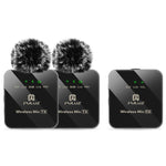 PULUZ 2 TX + 1 RX 무선 라발리에 마이크, 2 TX + 1 RX