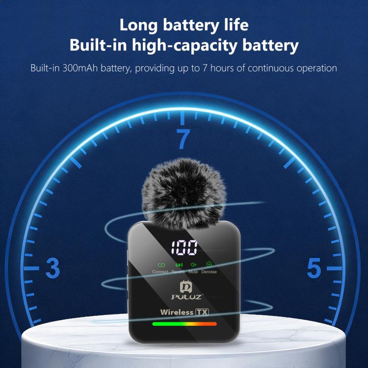 PULUZ 4 송신기 + 1 수신기 무선 라발리에 마이크, Type-C 4 송신기 + 1 수신기