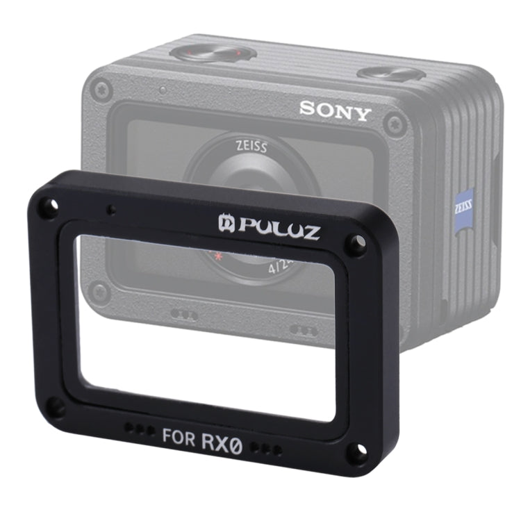PULUZ 알루미늄 합금 플레임 + 강화 유리 렌즈 프로텍터 for Sony RX0 / RX0 II, 나사 및 드라이버 포함, 전면 플레임 레드