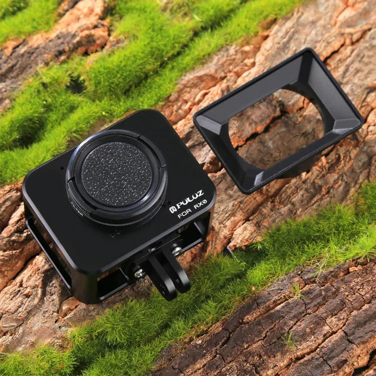 PULUZ Sony RX0용 알루미늄 합금 보호 케이지 + 37mm UV 필터 렌즈 + 렌즈 선쉐이드, 나사 및 드라이버 포함, 케이지 블랙, 케이지 골드, 케이지 블루, 케이지 레드, 케이지 실버