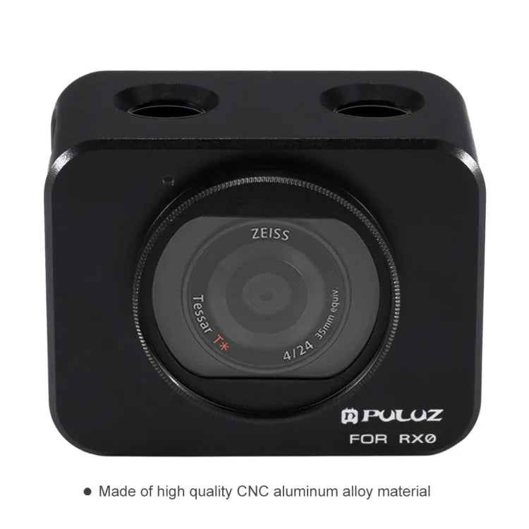 PULUZ Sony RX0용 알루미늄 합금 보호 케이지 + 37mm UV 필터 렌즈 + 렌즈 선쉐이드, 나사 및 드라이버 포함, 케이지 블랙, 케이지 골드, 케이지 블루, 케이지 레드, 케이지 실버