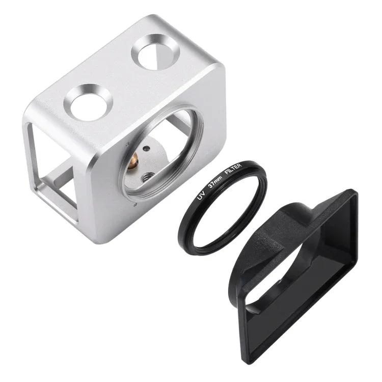 PULUZ Sony RX0용 알루미늄 합금 보호 케이지 + 37mm UV 필터 렌즈 + 렌즈 선쉐이드, 나사 및 드라이버 포함, 케이지 블랙, 케이지 골드, 케이지 블루, 케이지 레드, 케이지 실버