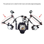PULUZ 9인치 23cm 길이 20.8mm 직경 듀얼 볼 카본 파이버 플로팅 암, 볼 직경: 25mm, 9인치 검정색