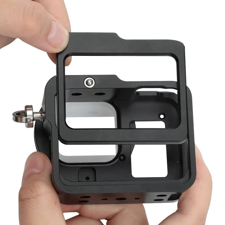 PULUZ CNC 알루미늄 합금 보호 케이지 보험 프레임 및 52mm UV 렌즈 포함 GoPro HERO8 블랙용 하우징 쉘, 프레임 포함 HERO8 블랙용