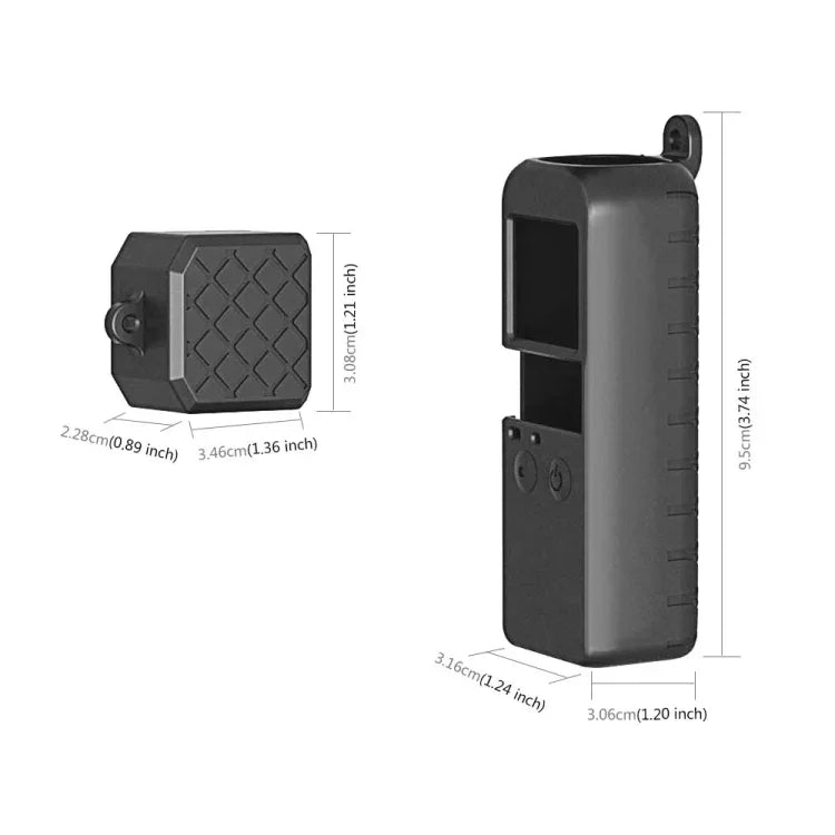 PULUZ 2-in-1 다이아몬드 텍스처 실리콘 커버 케이스 세트 DJI OSMO Pocket용, DJI OSMO Pocket용
