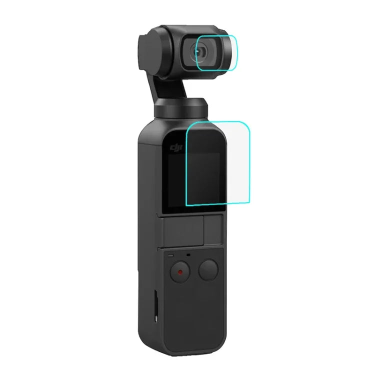 PULUZ 9H 2.5D HD 강화 유리 렌즈 보호기 + 화면 필름 DJI OSMO Pocket 짐벌용, DJI OSMO Pocket용