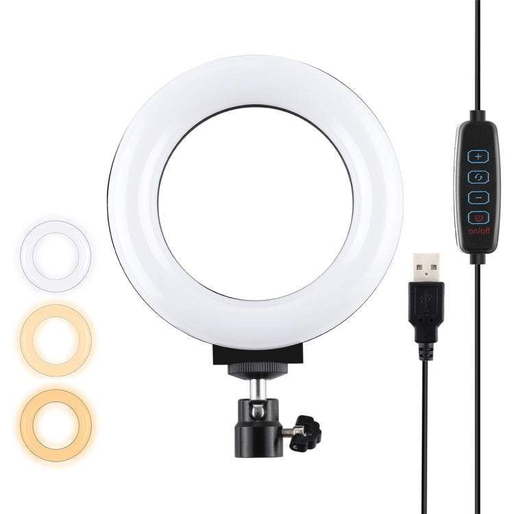 PULUZ 4.7인치 12cm USB 3모드 조광 LED 링 셀피 뷰티 브이로깅 사진 촬영 비디오 조명 삼각대 볼 헤드 포함, 4.7인치 볼 헤드 포함