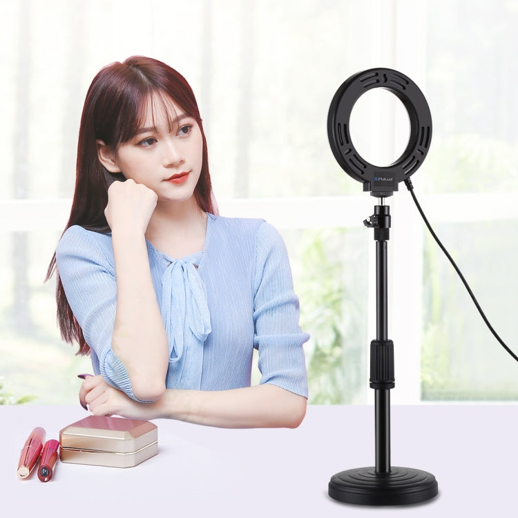 PULUZ 4.7인치 12cm USB 3모드 조광 LED 링 셀피 뷰티 브이로깅 사진 촬영 비디오 조명 삼각대 볼 헤드 포함, 4.7인치 볼 헤드 포함