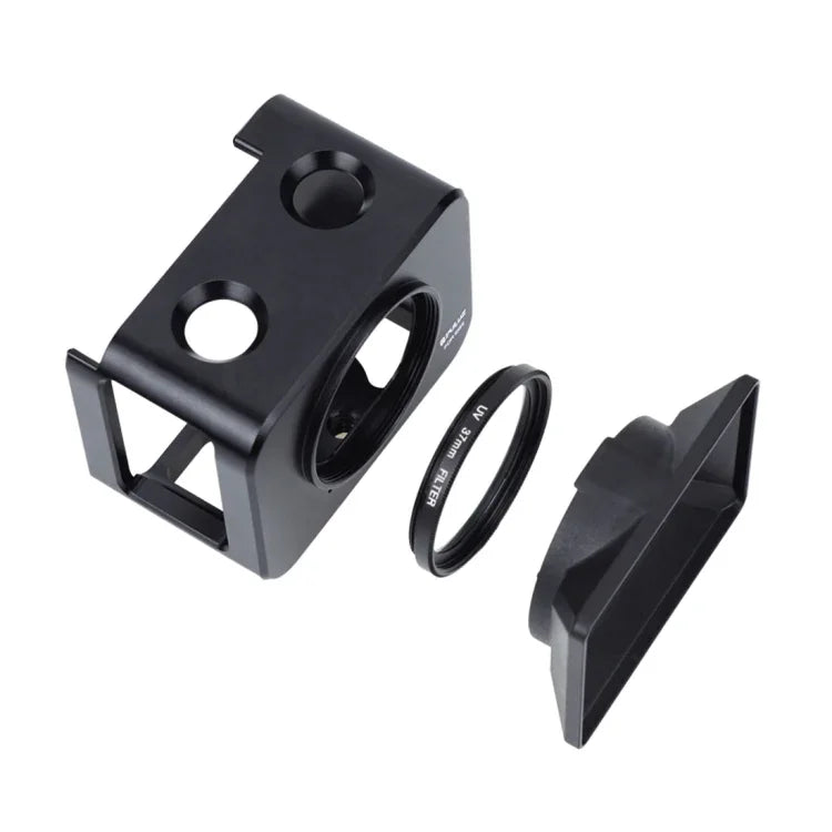 PULUZ 알루미늄 합금 보호 케이지 + 37mm UV 필터 렌즈 + 렌즈 선쉐이드 및 나사와 드라이버 포함, Sony RX0 / RX0 II용, Sony RX0 II용