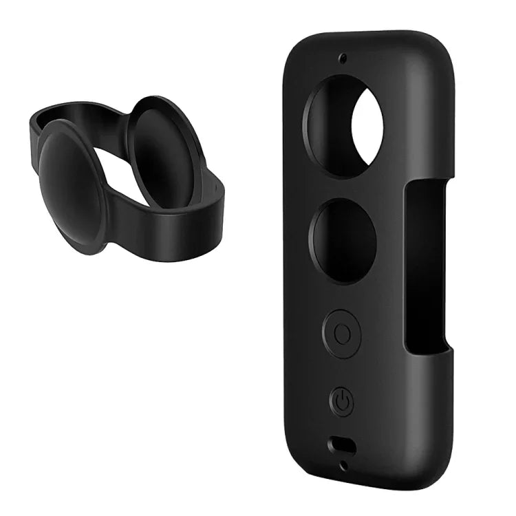 PULUZ Insta360 ONE X용 실리콘 보호 케이스 렌즈 커버 포함, Insta360 ONE X(블랙), Insta360 ONE X(레드)용