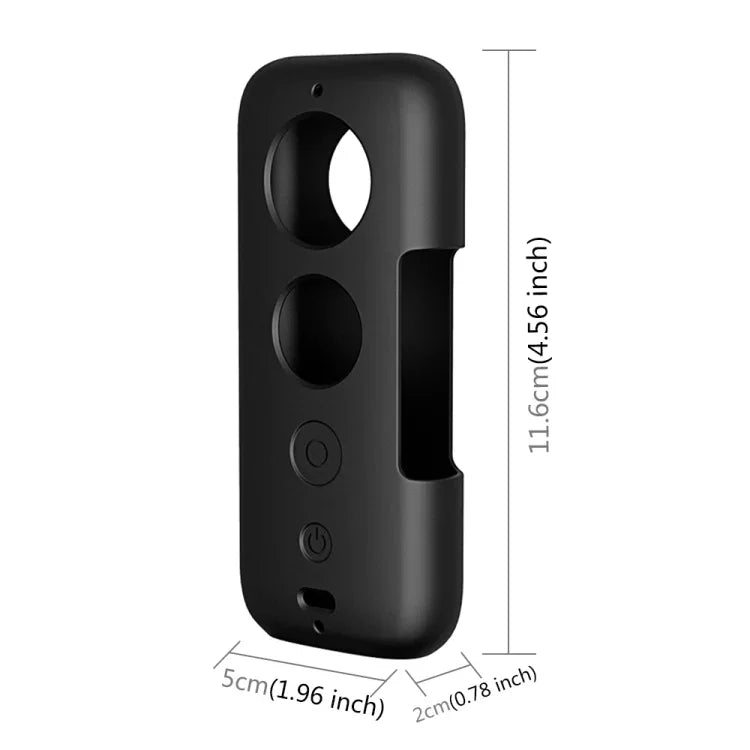 PULUZ Insta360 ONE X용 실리콘 보호 케이스 렌즈 커버 포함, Insta360 ONE X(블랙), Insta360 ONE X(레드)용