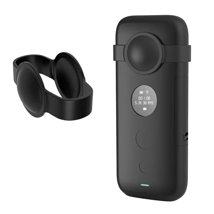 PULUZ Insta360 ONE X용 실리콘 보호 케이스 렌즈 커버 포함, Insta360 ONE X(블랙), Insta360 ONE X(레드)용