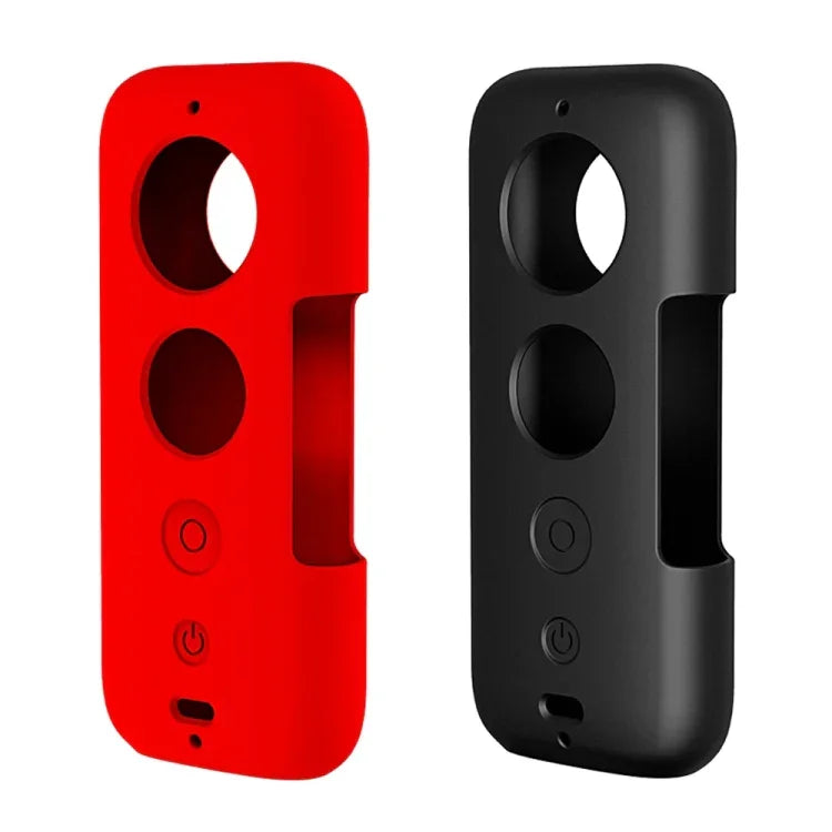 PULUZ Insta360 ONE X용 실리콘 보호 케이스 렌즈 커버 포함, Insta360 ONE X(블랙), Insta360 ONE X(레드)용