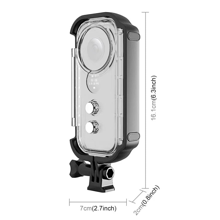 PULUZ Insta360 ONE X용 30m 방수 하우징 보호 케이스, 버클 기본 마운트 및 나사 포함, Insta360 ONE X용