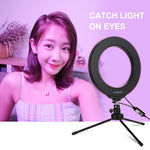 PULUZ 6.2인치 16cm USB RGBW 조광 가능한 LED 링 브이로깅 사진 영상 조명, 콜드 슈 삼각대 볼 헤드 및 리모컨 포함, 6.2인치 RGBW / 리모컨